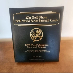 NY Yankees  22kt Gold-Photo 1999 World Series Baseball Cards - Nr.Mint Condition - Picture 1 of 22