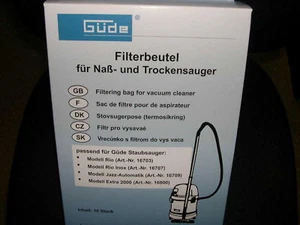 G 10x Filtersäcke Filterbeutel Staubsaugerbeutel für Güde NTS 1250 1600 Sauger - Bild 1 von 2