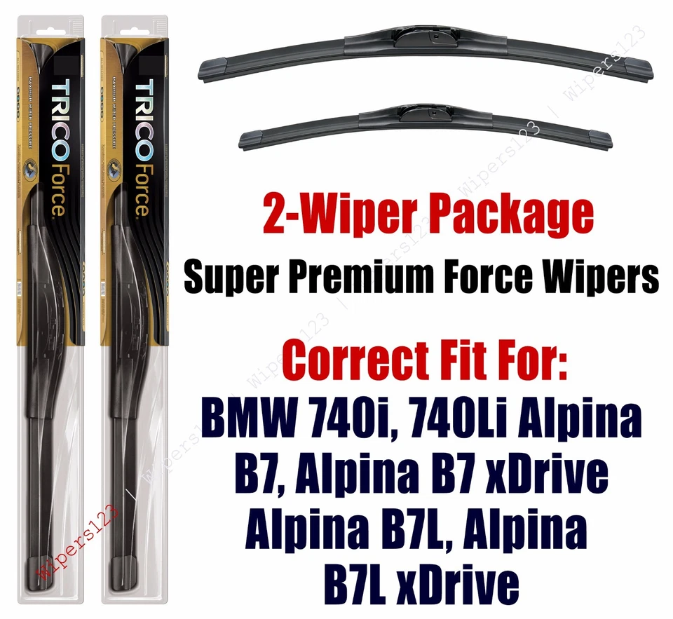 Wipers 2pk 2011+ BMW 740i, 740Li, Alpina B7 B7L, Alpina B7 B7L xDrive 25260/190 - Image 1 of 1