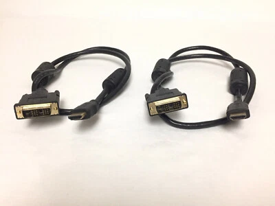 (Lot of 2) 3ft HDMI Male to DVI-D Single Link Male - Image 1 of 2