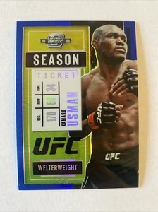 2021 UFC Panini Chronicles Contenders Optic Blue Kamaru Usman 47/99 - Picture 1 of 2