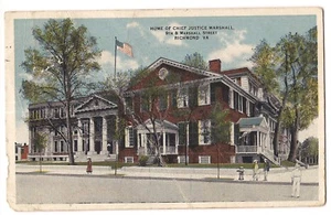 Heimat von Chief Justice Marshall & 9. Straße Richmond Virginia Postkarte VA 1918 - Bild 1 von 2