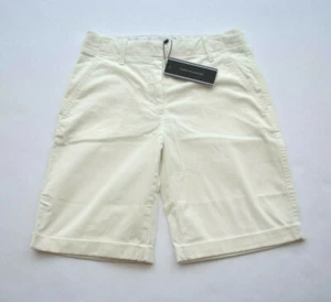 TOMMY HILFIGER Womens Shorts Cargo Cotton Mia White Cream UK6 W26 L7 - Picture 1 of 12