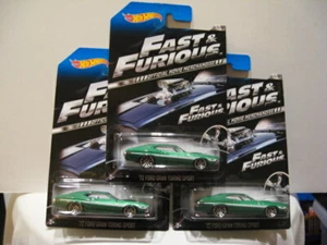 HOT WHEELS 1:64 FAST&FURIOUS "OFFICIAL MOVIE MERCHANDISE" '72 FORD GRAN TORINO  - Picture 1 of 2