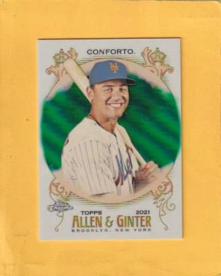 2021 Allen and Ginter Chrome Refractor Green Michael Conforto Mets NM-MT+ 31/99 - Image 1 of 2