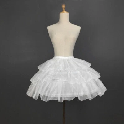 Lady Girls Lolita Short Hoop Skirts Crinoline Petticoats Tutu Underskirts Modern - Image 1 of 4
