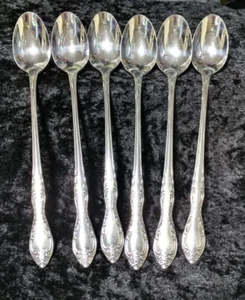 SSS By Oneida Bourbon Pattern 6 Iced Tea Spoons 7.5" - Picture 1 of 3