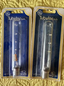 2 Pack GE Lighting 40 Watt Tubular Bulb T6.5 E17 Base - Picture 1 of 2