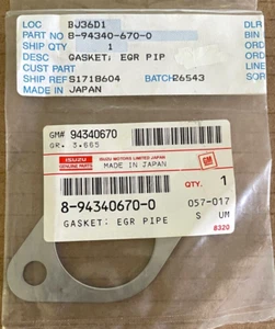 GENUINE ISUZU NPR, NQR 8-94340-670-0 EGR PIPE GASKET - Picture 1 of 3