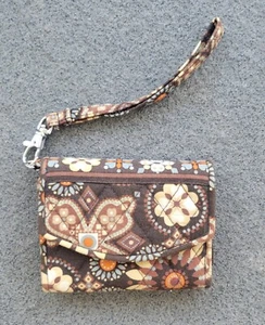 Vera Bradley Retired Super Smart Wristlet in Canyon Pattern, Brown Multi CC Case - Picture 1 of 24