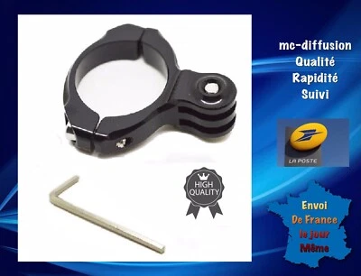 Gopro Support Adaptateur NOIR Pour Vélo Cadre Moto. Diam Minimum Tube 27mm