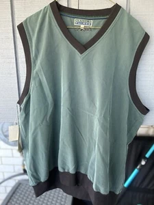 Vintage Arnold Palmer Vest Golf Sportswear NOS Sea Green Large NWT Performance - Picture 1 of 11