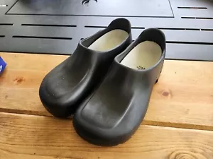 Birkenstock Black Alpro A640 Steel Toe Cap Shoes Clogs 36 L5 work professional - Picture 1 of 6