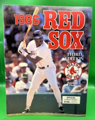 Boston Red Sox 1986 Scorebook Magazine 3rd Edition  Complete intact - Image 1 of 4