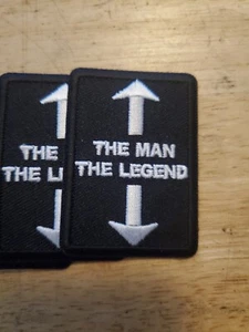 BIKER PATCH Funny Patch "THE MAN THE LEGEND" - 2.5x1.5IN - Picture 1 of 2