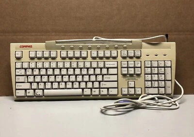 Compaq KB-9963 123130-001 122659-006 DOM WIRED KEYBOARD PS/2- TAN COLOR - Image 1 of 2