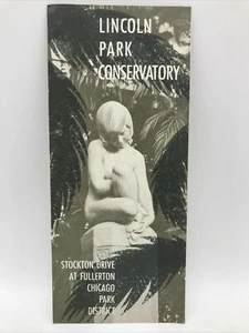Folleto guía turística Lincoln Park Conservatory 1953 distrito de parques de Chicago - Imagen 1 de 4