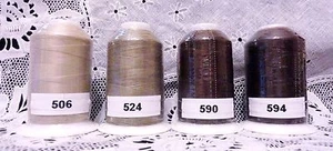 4 NEW brown colors GUTERMANN miniking 100% polyester thread 1094 yd Spools - Picture 1 of 1