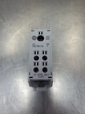 ALLEN BRADLEY 1492-PDE1142 SER.A 200A 600V POWER DISTRIBUTION BLOCK.        4E-4 - Image 1 of 4