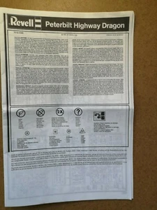 PETERBILT HIGHWAY DRAGON REVELL /MONTAGEANLEITUNG G633 - Bild 1 von 1