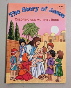 Vtg 90s Story Of Jesus Coloring / Activity Book - 1997 Religious Fun - Unused - Picture 1 of 9