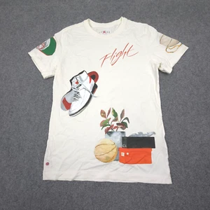 Jordan Shirt kids SMALL white All over print short sleeve casual cotton Size S - Picture 1 of 8