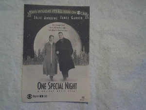 2001 ONE SPECIAL NIGHT TV FILM WERBEDRUCK, Julie Andrews, James Garner, CBS Holiday - Bild 1 von 2