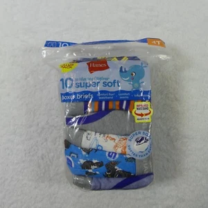 Hanes Underwear Toddler Boys 4T Boxer Briefs Super Soft Tagless 10 Pairs - Picture 1 of 11
