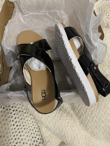 Nuovi con scatola Ugg Klara sandali plateau neri grandi bambini 6 donne 8