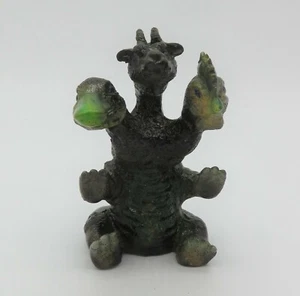 Monster 3 Köpfe Figur Ente Ziege Huhn Künstler signiert, nicht Godzilla Bandai KUNST - Bild 1 von 10