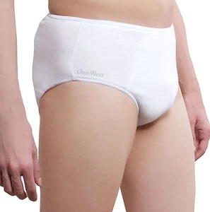 Disposable Underwear Men COTTON 5 pcs Travel Briefs Hospital Pants Spa Panties - Picture 1 of 10