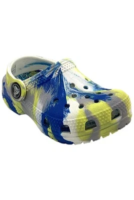 Crocs Toddler's Unisex Marbled Tie-Dye Clog White/Bright Cobalt - Image 1 of 3