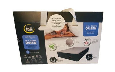 Colchón de Aire Inflable Serta QUEEN 18" Elevado con Bomba Interna 700lb Capacidad Foto 1 de 4