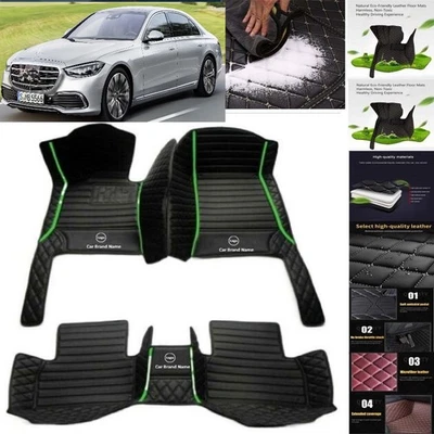 For Mercedes Benz S Car Floor Mats Luxury Waterproof Pads Liner Auto Rug Foto 1 de 4