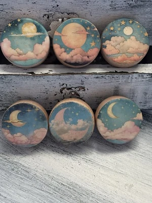 Juego de perillas de cajón de repuesto para muebles Moon Star Cloud Foto 1 de 4