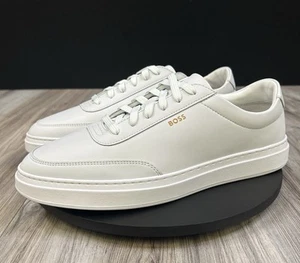 Hugo Boss Kieran Tenn Trainer en Blanco 50536504 Zapatos para Hombre Talla 10, Nuevos - Imagen 1 de 12