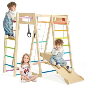 Indoor Playground, Climbing Toys for Toddlers 1-3 Inside with Basketball, - Picture 1 of 8
