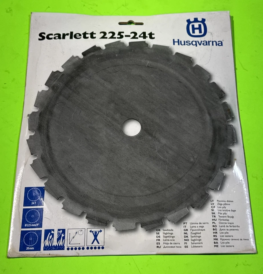 Nueva hoja de desbrozadora Husqvarna Scarlett 225-24t 555FX 578442801 596279801 Foto 1 de 4