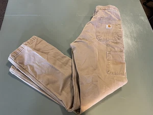 Carhartt Relaxed Fit Insulated Lined Brown Carpenter Denim Jeans Size 30x32 - Bild 1 von 8