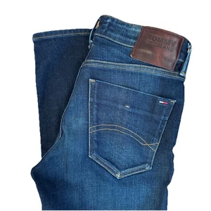 Mens Tommy Hilfiger SCANTON Slim Dark Blue Stretch Flex Denim Jeans - 28x30 - Picture 1 of 12
