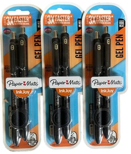 Paper Mate Ink Joy Penne Gel Nere Media 0,7 mm Impugnatura Retrattile 2 Ct (3 Confezioni) - Foto 1 di 2