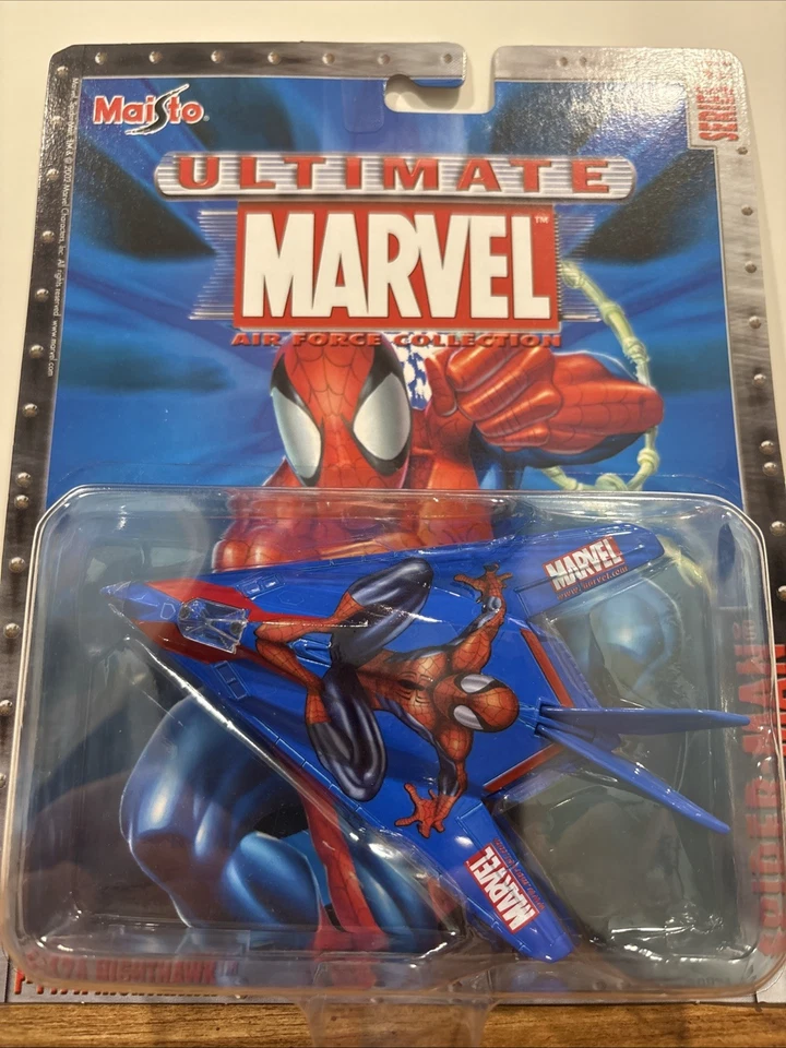 2002 Maisto Ultimate Marvel Air Force Spider-Man F-117A Nighthawk Die Cast Plane - Image 1 of 2