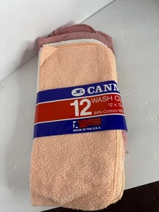 10 Vintage CANNON 12x12 Waschlappen noch original Pkg. gelagert 70er Jahre USA - Bild 1 von 1