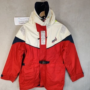 Musto Yachting Jacket Coat Offshore Sailing Mens Medium M Nylon Waterproof Red - Picture 1 of 16