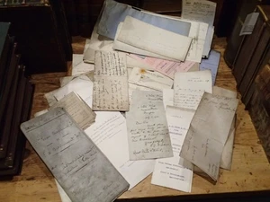 W 1900 's Ephemera , receipts , legal documents , letters and hand written bills - Picture 1 of 2