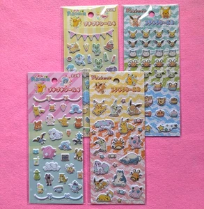 Adesivi Pokémon Pokemon nuovo set di 4 Giappone - Foto 1 di 9