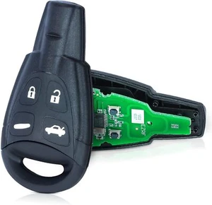 Saab 9-3 Complete Remote Key Fob 2003-2007 433MHZ ID46 Chip FCC LTQSAAM433TX - Picture 1 of 8