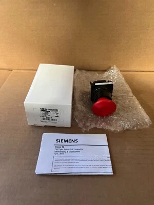 Siemens 52BP2W2A 2-Pos Non-Illuminated Push-Pull Operator Button Red - Image 1 of 4