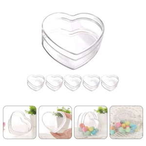 Caja de almacenamiento en forma de corazón de 6 piezas cajas de embalaje de bocadillos dulces de boda - Imagen 1 de 12