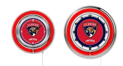 NHL - Anillo Doble Neón Florida Panthers, Logo Reloj Logotipo Equipo Hockey Foto 1 de 4